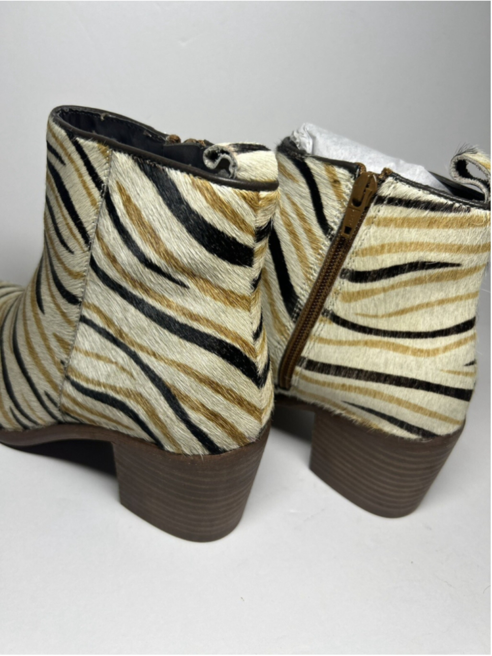 Band Of Gypsies Boots Rodeo Multi Zebra Cow-hair Leather Size 7.5 - Picture 5 of 8